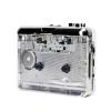 HXBER TON010 Portable Cassette to MP3 Player Mini USB Tape Player MP3 Converter with 3.5mm AUX Input Software CD Cassette Capture Audio Music Player Compatible with PC Laptop, Transparent view 1