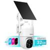SOVMIKU C1 4G LTE Cellular Security Camera Wireless Outdoor, $14.9/Month for Unlimited Data, Easy to Setup, IP65 Waterproof, No Wi-Fi Surveillance Cam Two Way Audio, Color Night Vision, 32GB Included view 1