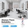 Beuioslyr Wall-Mounted Pole Lamp, 32'' LED Barber Pole Light Classic Style Barbershop Rotating Light FixtureRed, White and Blue Barbershop Lamp Pole LED Hair Salon Open Classic Sign (32") view 2