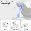 Magnetic Cable Clips 6 Pack Cord Holder Thickened Secure Adhesive Cord Organizer CarPlay Cable Clip Desk Cable Management Cell Phone USB Charging Cable Wire Holder Keeper Organizer for Office Home view 3