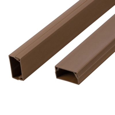 SUNULAN Cable Trunking,Wall Tv Wires Protection Cover, Square Paintable Cable Trunking Self Adhesive/Grey/39 * 19Mm(Brown,30 * 15Mm)
