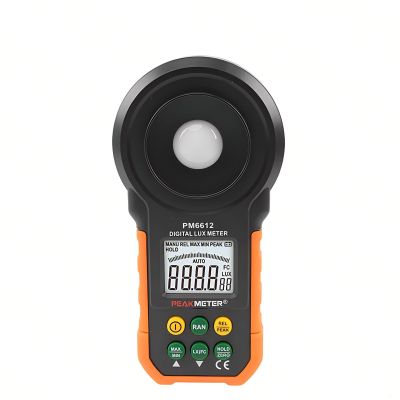 PEAKMETER PM6612 PM6612L Lux Meter 0~200,000lux Light Meter Pocket Design illuminometer lux/fc Photometer Tester Environmental Testing Light Meter Lux Meter Light illuminance lux Meter(PM6612)