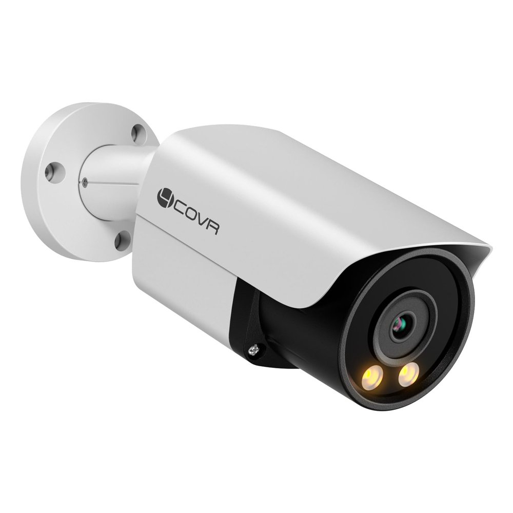 4COVR 5MP PoE IP Security Bullet Camera Outdoor, 5-Megapixel Wired Camera with Dual Lights Full-Color Night Vision, Two-Way Talk, Smart AI Human/Vehicle Detection, Up to 256GB microSD Card, LY37YX5MA