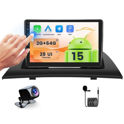 2+64GB Android Car Stereo for BMW X3 E83 2004-2010 Wireless Carplay Android Auto, 9 Inch Touchscreen Car Radio GPS Navi WiFi Bluetooth Backup Camera FM RDS Radio EQ SWC