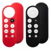 2 Pack Remote Cover Compatible with 2020 Chromecast with Google TV Voice Remote, Anti Slip Silicone Case Cover (Red + Black) view 1