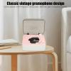 FLEXMAN CD Player, Mini Multifunctional Vintage Bluetooth Speaker for Smartphone Tablet, CD Music Player with Remote Control for Home (Pink) view 2