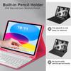 KVAGO Keyboard Case for iPad (A16) 11th Generation, Smart Stand Folio Keyboard Cover with Pencil Holder for iPad 11-inch A16 2025 10th Gen 10.9 Inch 2022, Detachable Bluetooth Keyboard (Red) view 2