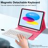 KVAGO Keyboard Case for iPad (A16) 11th Generation, Smart Stand Folio Keyboard Cover with Pencil Holder for iPad 11-inch A16 2025 10th Gen 10.9 Inch 2022, Detachable Bluetooth Keyboard (Red) view 4