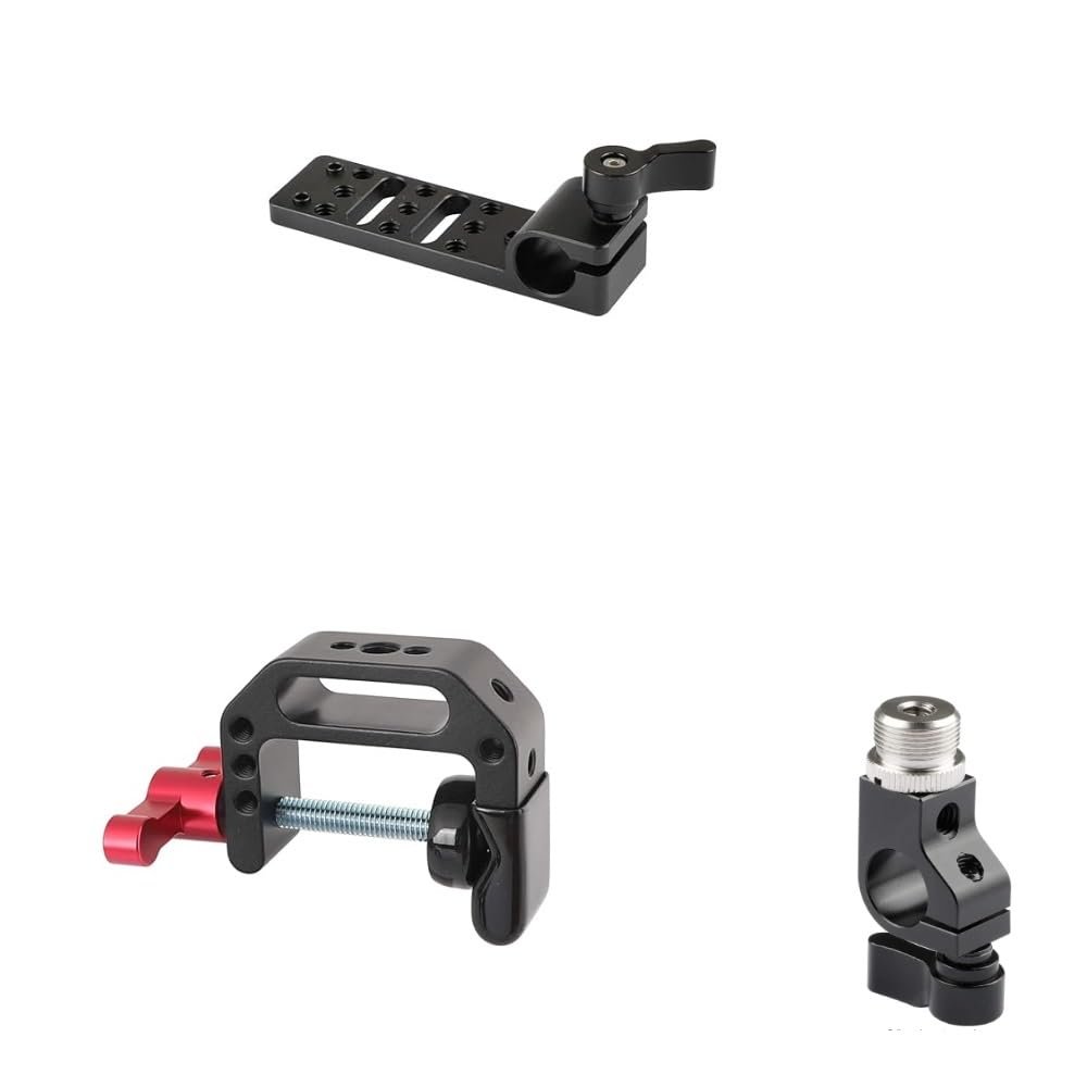 CAMVATE 15mm Rod Clamp Cheeseplate + C-Clamp + 15mm Rod Clamp