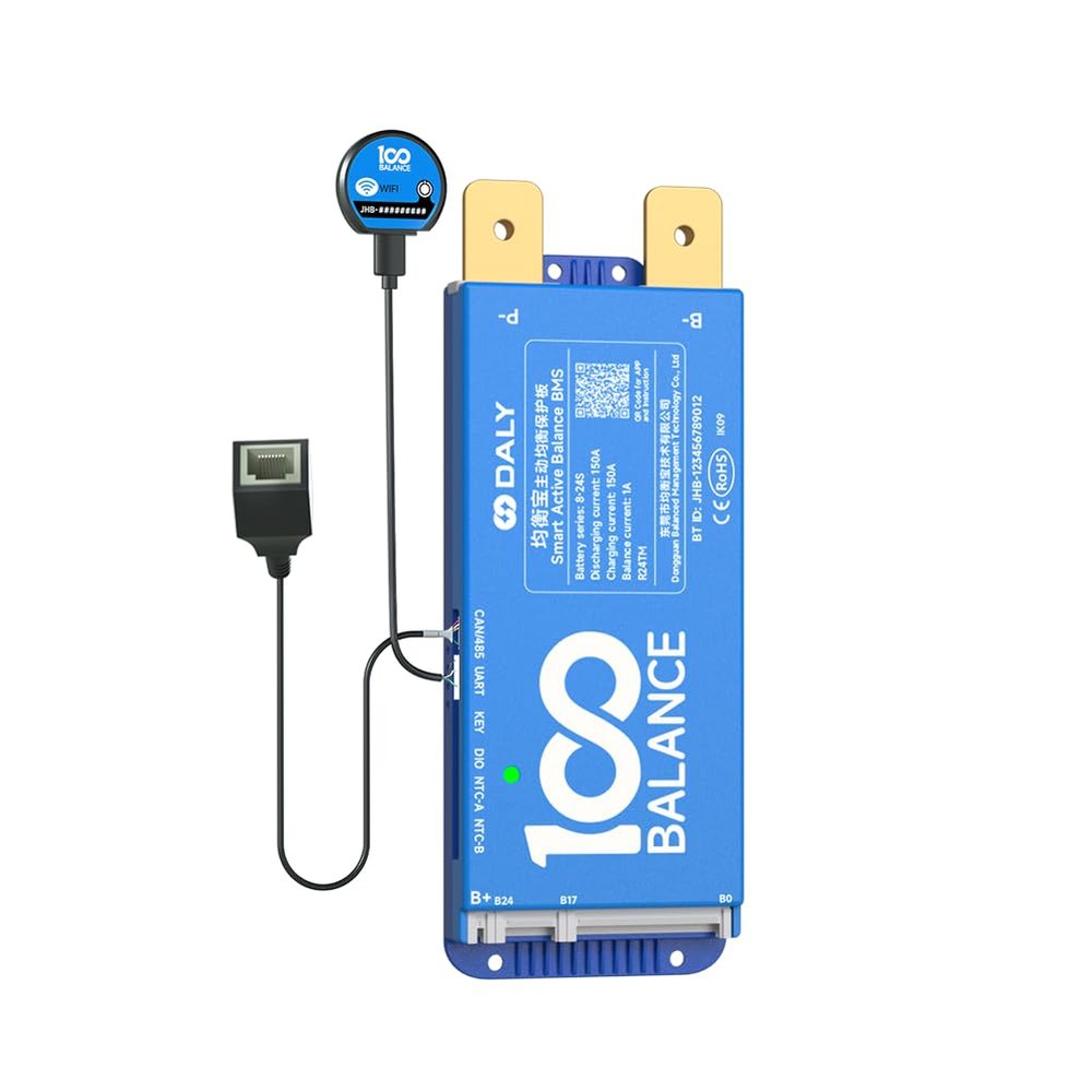 100BALANCE CAN Version Smart BMS 150A 8-24S WiFi Module & RJ45 Female Cable Set