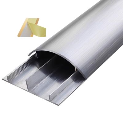 Cable Trunking,1M Aluminum Alloy Trunking, Half round Cable Cover/Self-Adhesive Cable Management Raceway Prevent Cable Trips Protect Wires/Red/No.4-W-40Mm(1-57/100In)(Silver,No.10 W 98Mm(3 43/50In))