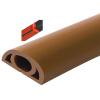 Cable Trunking,Wood-Effect Half round Cable Raceway,Self-Adhesive Backing Paintable Cable Trunking,Cable Concealer Management/Black-20Mm(79/100In)(Brown 20Mm(79/100In)) view 1