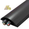 Cable Trunking,1M Aluminum Alloy Trunking, Half round Cable Cover/Self-Adhesive Cable Management Raceway Prevent Cable Trips Protect Wires/Red/No.4-W-40Mm(1-57/100In)(Black,No.5 W 50Mm(1 97/100In)) view 1