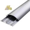 Cable Trunking,1M Aluminum Alloy Trunking, Half round Cable Cover/Self-Adhesive Cable Management Raceway Prevent Cable Trips Protect Wires/Red/No.4-W-40Mm(1-57/100In)(Silver,No.6 W 55Mm(2 17/100In)) view 1