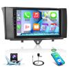 [2+64G] for Mercedes Benz Smart Fortwo 2011-2015 Upgrade DSP Audio, 9 inch Touchscreen Android Car Radio - Wireless Carplay & Android Auto, GPS, 5G/WiFi, Mirror Link, SWC + AHD Backup Camera view 1