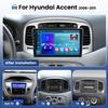 2+64G Car Stereo for Hyundai Accent 2006 2007 2008 2009 2010 2011 Wireless Carplay Android Auto,Android 15 System,9 Inch Touch Screen Bluetooth Car Radio GPS WiFi Dual USB Backup Camera view 2