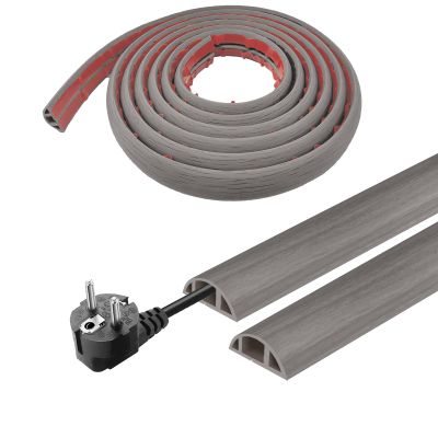 Floor Cord Cover Wood Grain Cable Cavity 0.5inx0.3in Self Adhesive Cord Hider Floor (3.3ft) Floor Cable Management Power,Floor Electric Cord Covers for Home,Office,Garage,Offices, Gym, Exhibitions