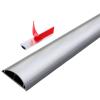 Cable Trunking,Wire Hiders for Tv on Wall, Aluminum Alloy Trunking/Half round Cable Cover,for Prevent Cable Trips Protect Wires/Red/W-28Mm(Silver,W 39Mm)