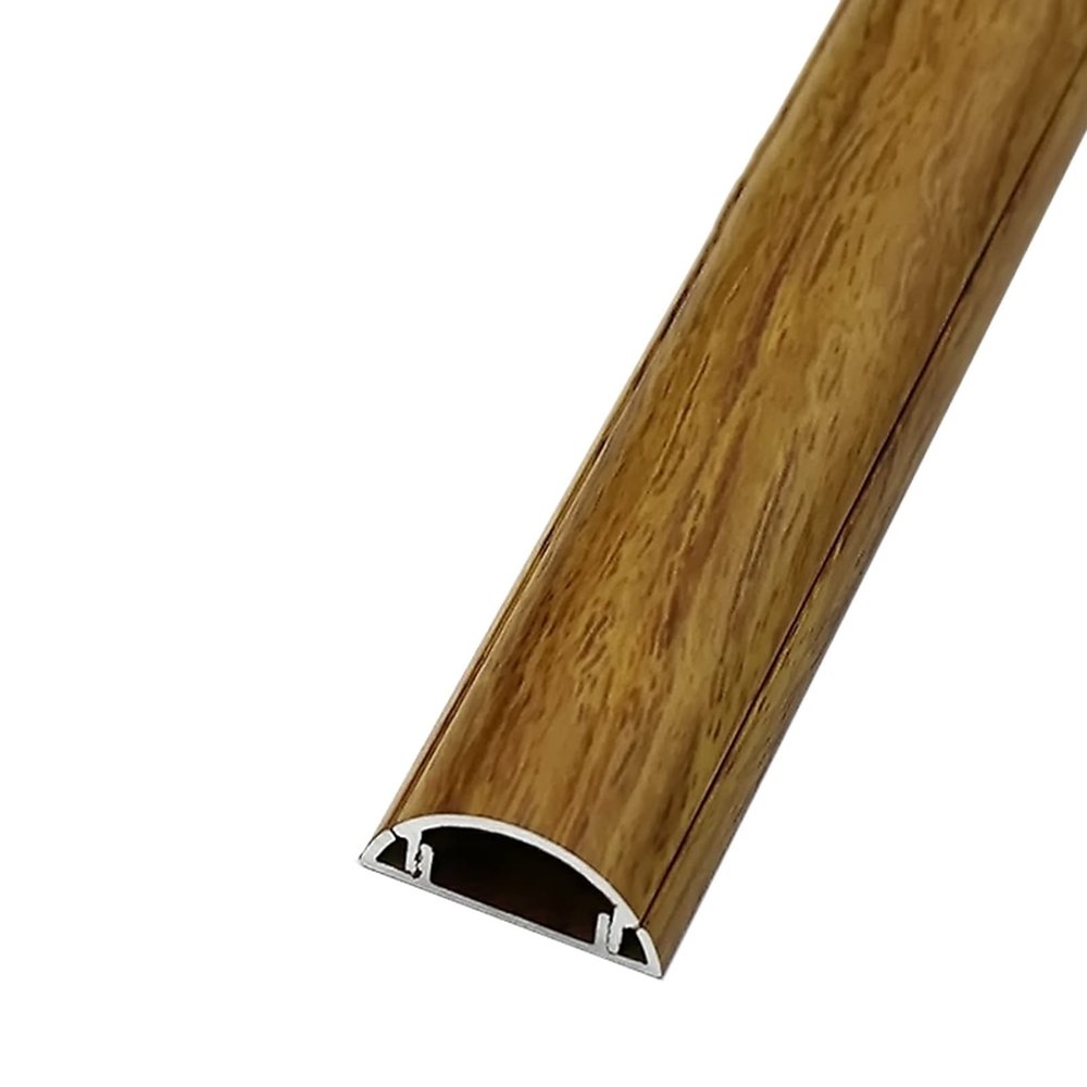 Cable Trunking,Aluminum Alloy Extension Cable Management,Cable Cover Paintable Cable Trunking with Self-Adhesive Backing for Ceiling/Corner/Gold/No.2(Brown,No.3)