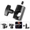 jojofuny Universal Camera Tripod Adapter 1/4 Screw Aluminum Black for Flashlight Stand view 4