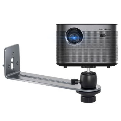 Foldable Projector Wall Mount Universal Adjustable Ceiling Wall Projector Mount Aluminum Alloy Projectors Stand,1/4" and M6 Screw Size (wall mount)