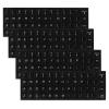 English Keyboard Stickers, 4 Pcs Universal Laptop Keyboard Stickers Keyboard Letter Replacement Stickers Matte Black Background and White Lettering Stickers for PC Computer Laptop Desktop view 1