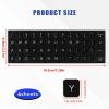English Keyboard Stickers, 4 Pcs Universal Laptop Keyboard Stickers Keyboard Letter Replacement Stickers Matte Black Background and White Lettering Stickers for PC Computer Laptop Desktop view 2