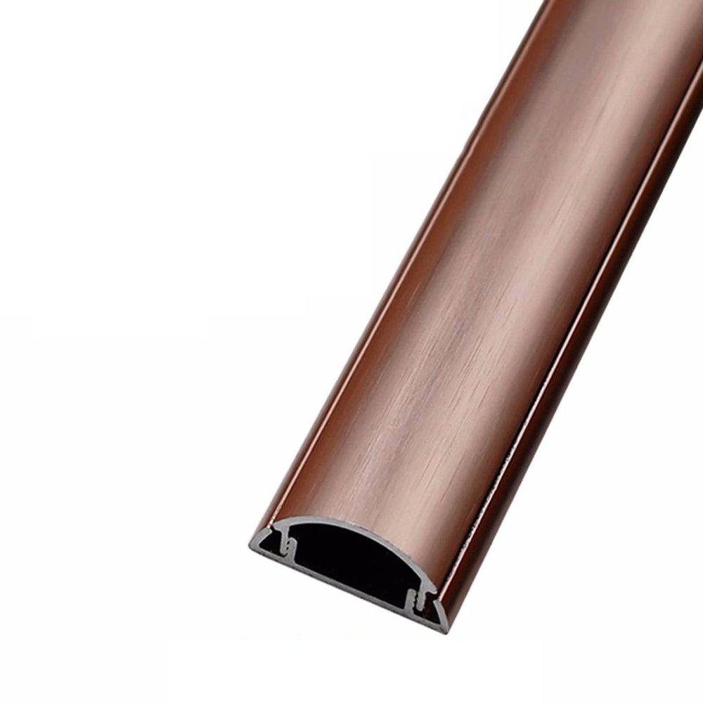 Cable Trunking,Aluminum Alloy Extension Cable Management,Cable Cover Paintable Cable Trunking with Self-Adhesive Backing for Ceiling/Corner/Gold/No.2(Rose Gold,No.3)