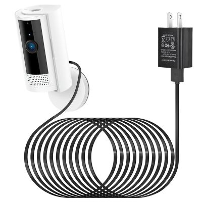ALERTCAM Power Adapter for Ring/Indoor Cam (2nd Gen) and Indoor Cam(1st Gen), with 25Ft/7.5m Flat Charging Cable Continuously Charge Your Camera (NOT Compatible with Stick Up Cam)
