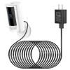 ALERTCAM Power Adapter for Ring/Indoor Cam (2nd Gen) and Indoor Cam(1st Gen), with 25Ft/7.5m Flat Charging Cable Continuously Charge Your Camera (NOT Compatible with Stick Up Cam) view 1
