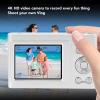 48MP 4K Digital Camera, CMOS Sensor, 16X Zoom, 2.4 Inch Screen, 128GB Memory, for Photography Travel Vlogging (Silver) view 2