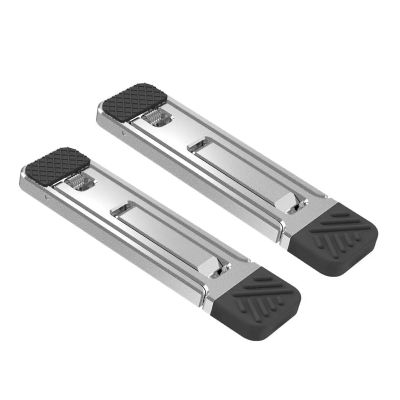 JFUDJKLI 2pcs Laptop Stand Aluminum Alloy Mini Folding Stand Notebook Stand Accessories Notebook Non-slip Cooling Stand, Silver