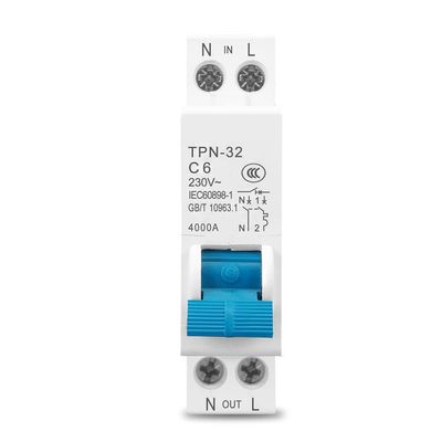 PGMTDEFXJO Circuit Breaker TPN 1P+N Mini Circuit Breaker MCB 6A 10A 16A 20A 25A 32A Din Rail Mounting Miniature Household Air Switch (Size : 16a)(6A)