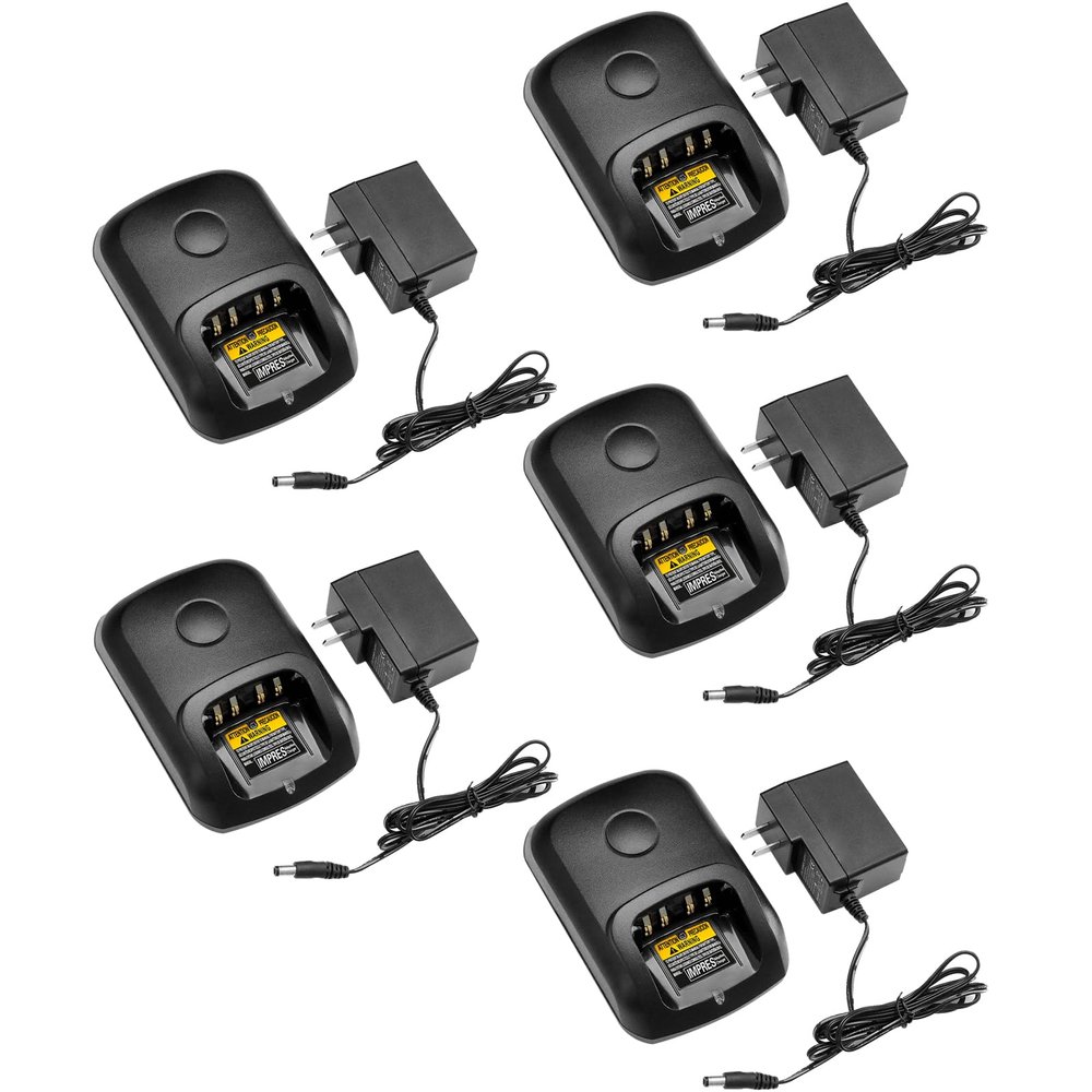 5-Pack for Motorola XPR3500e Charger, WPLN4226 WPLN4232 PMPN4137A Rapid Charger for Motorola XPR3300e XPR7550e XPR7580e XPR7350e XPR6550 XPR6500 XPR6580 PMNN4409 PMNN4077 (NO-IMPRES)