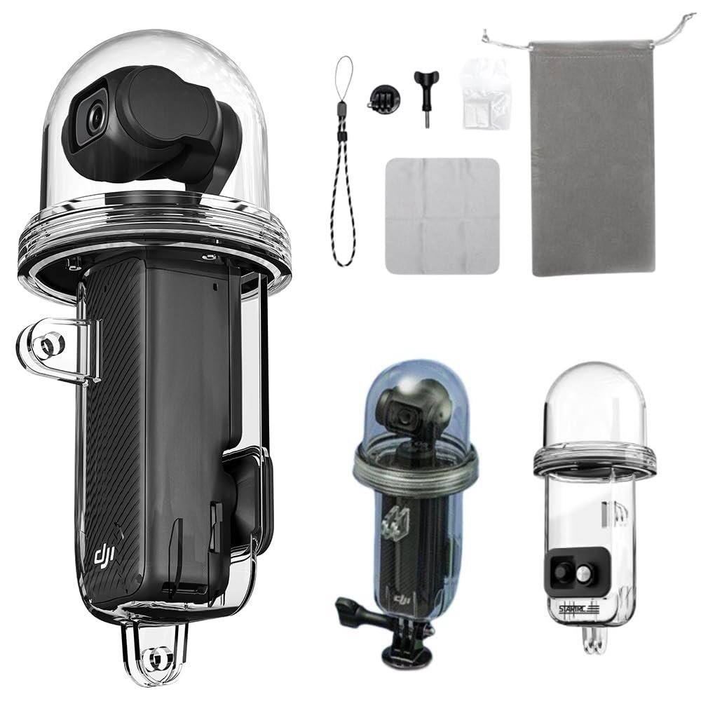 Coyktonty OSMO Pocket 3 Dive Case,Waterproof Case for DJI Pocket 3, 45M Dive Shield for Underwater Filming, Diving, Swimming, Waterproof and dustproof with Adapter Mounting Bracket