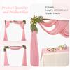 4 Panels Wedding Arch Draping Fabric 28" x 20ft Wedding Arch Drapes Chiffon Fabric Drape Sheer Backdrop Curtain for Weddings Party Ceremony Birthday Arbor Drapery Reception Ceiling Decor(Dusty Rose) view 3