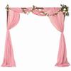 4 Panels Wedding Arch Draping Fabric 28" x 20ft Wedding Arch Drapes Chiffon Fabric Drape Sheer Backdrop Curtain for Weddings Party Ceremony Birthday Arbor Drapery Reception Ceiling Decor(Dusty Rose) view 4