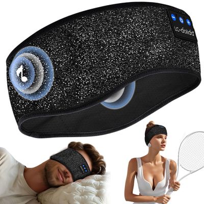 LC-dolida Sleep Headphones Bluetooth, Headband Headphones Earphones Wireless, Sleep Mask for Sleeping, Sports, Gifts, Workout, Jogging, Yoga,Insomnia, Air Travel, Meditation