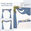 4 Panels Wedding Arch Draping Fabric 28" x 20Ft Wedding Arch Drapes Chiffon Fabric Drape Sheer Backdrop Curtain for Nuptials Party Ceremony Birthday Arbor Drapery Reception Ceiling Decor(Dusty Blue) view 4