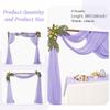 4 Panels Wedding Arch Draping Fabric 28" x 20 Ft Wedding Arch Drapes Chiffon Fabric Drape Sheer Backdrop Curtain for Weddings Party Ceremony Birthday Arbor Drapery Reception Ceiling Dcor(Lavender) view 4