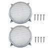 FDXGYH 2 Pcs 12.0 Inch Speaker Grill Subwoofer Grill Waffle Grill Guard Protector Cover with Mounting Screws for Home Audio (Silver) view 1