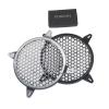 FDXGYH 2 Pcs 12.0 Inch Speaker Grill Subwoofer Grill Waffle Grill Guard Protector Cover with Mounting Screws for Home Audio (Silver) view 3