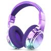 QearFun Kids Bluetooth Headphones, 60H Playtime, 85/94dB Safe Volume Limit, Metallic Gradient Wireless Headset with HD Mic, Fast Charging, Foldable, Wired 3.5mm Mode for School/Tablet/Travel view 1