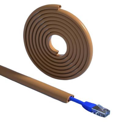 Cord Covers for Wires on Floor, Floor Cable Cover, Soft PVC Cord Protector Floor, Cord Protectors from Pets no Chew, for Home Offices Gym Restaurant