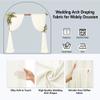 4 Panels Wedding Arch Draping Fabric 28" x 20 Ft Nuptials Arch Drapes Chiffon Fabric Drape Sheer Backdrop Curtain for Wedding Party Ceremony Birthday Swag Arbor Drapery Reception Ceiling Dcor(Ivory) view 2