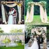 4 Panels Wedding Arch Draping Fabric 28" x 20 Ft Nuptials Arch Drapes Chiffon Fabric Drape Sheer Backdrop Curtain for Wedding Party Ceremony Birthday Swag Arbor Drapery Reception Ceiling Dcor(Ivory) view 3