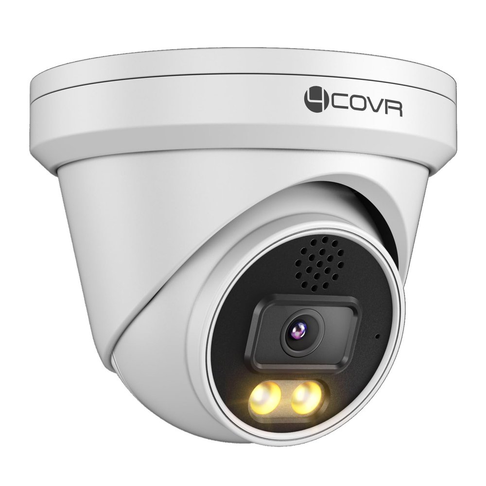 4COVR 5MP PoE Dome Camera with Dual Lights Full-Color Night Vision, Wired Surveillance IP Security Camera Outdoor, Smart AI Human/Vehicle Detection, Two-Way Talk, Up to 256GB microSD Card, LY97KA5MA