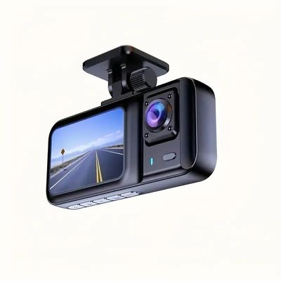 Cmara de salpicadero de doble lente con visin nocturna - Grabadora DVR para coche HD de 1080P, 2 monitores, grabacin en bucle, deteccin de movimientowithout memory card