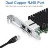 10Gb Dual NIC with 1Gb Dual NIC, Compare to Intel X540-T2 NIC and Intel I350-T4 NIC, 2 RJ45 Ports, Ethernet Card with Low Profile for Windows/Windows Server/Linux view 3