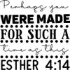 Inspirational Quote Stick On Decals Size 7" Bible Verse "Were Made for Such A Time As This" Religious Inspirational Christian Genuine Vinyl Decal Sticker - Waterproof Sticker for Car. view 1